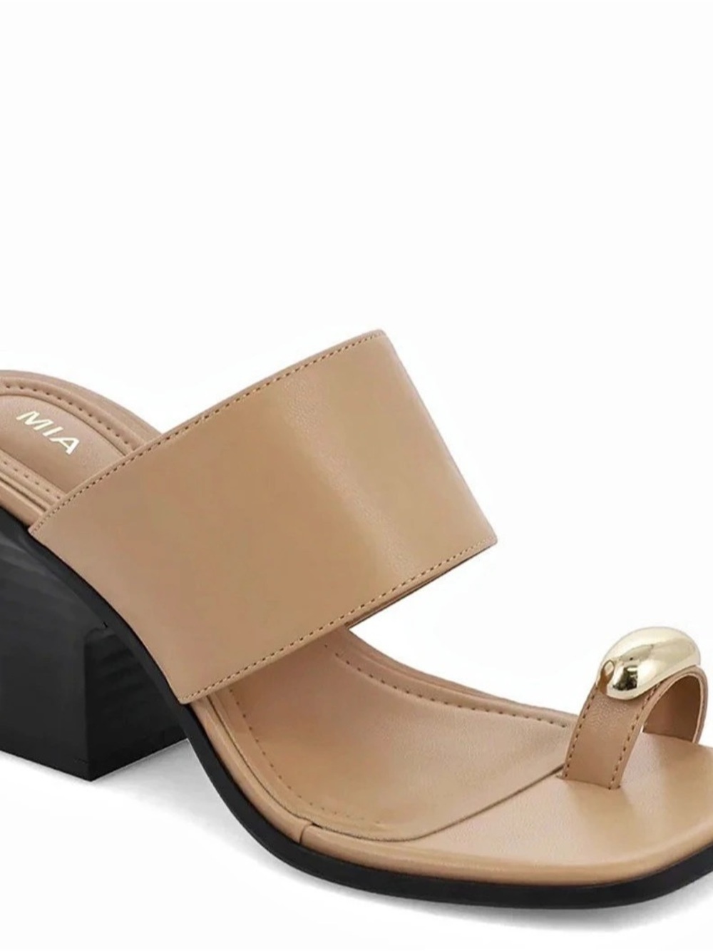 MIA Tan Platform Wedge Sandals Like New
